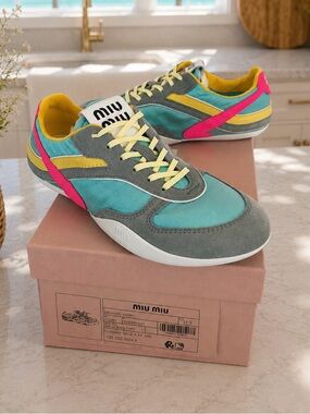 Miu Miu Sneakers EU 37.5 NIB Miami Barbie Coastal Vibes